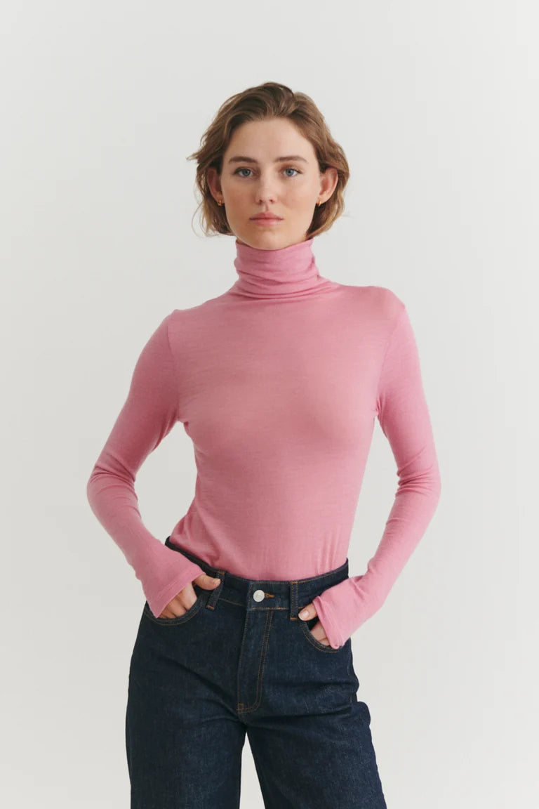 RINJA RÚLLUKRAGABOLUR ULLARBLANDA CASHMERE ROSE