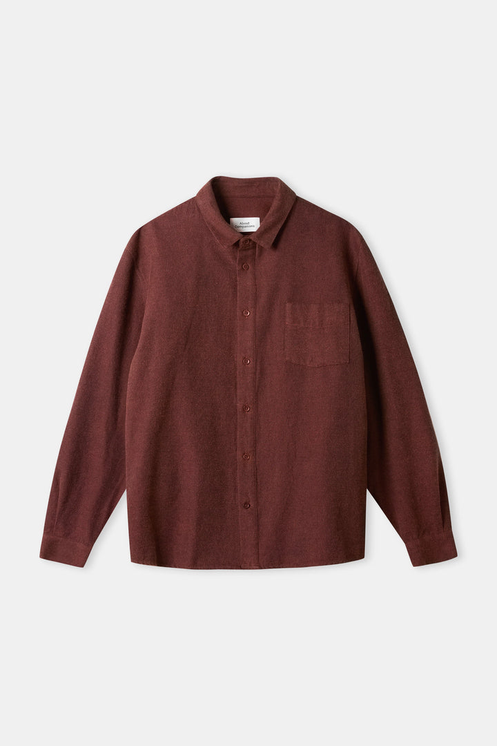 SIMON SKYRTA ÚR FLANNEL - BRICK