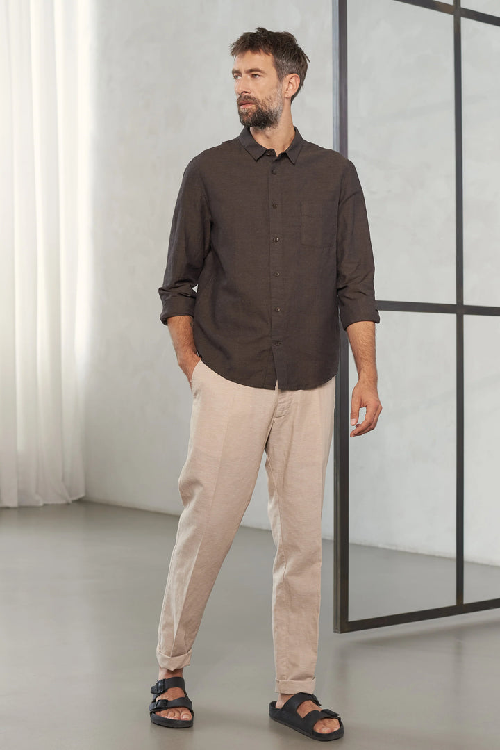 SIMON SKYRTA ÚR BÓMULL & HÖR COFFEE