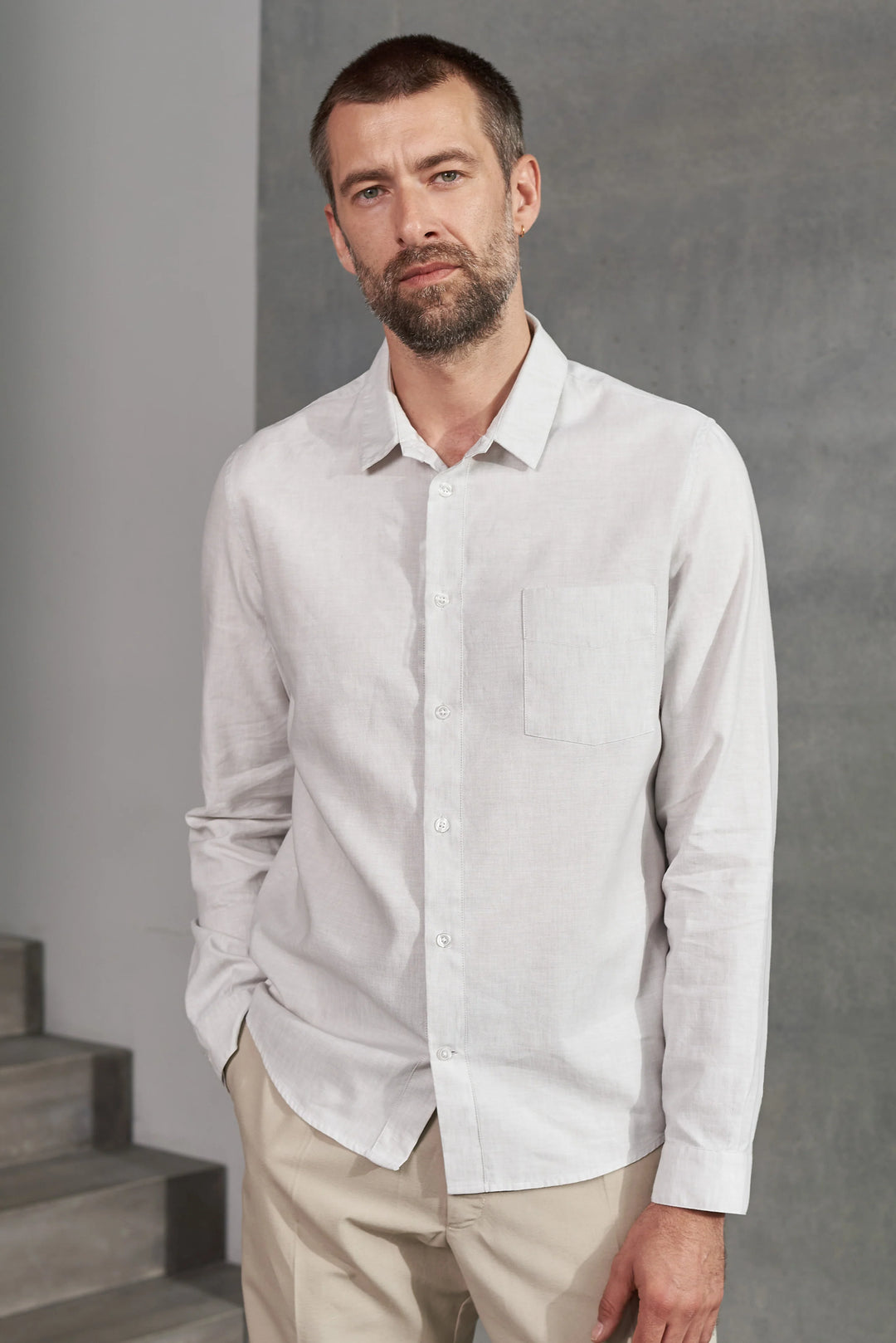 SIMON SKYRTA ÚR BÓMULL & HÖR STONE