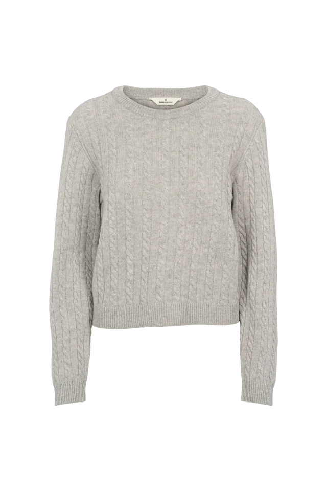 SELEM KAÐLAPEYSA O-NECK lIGHT GREY MELANGE