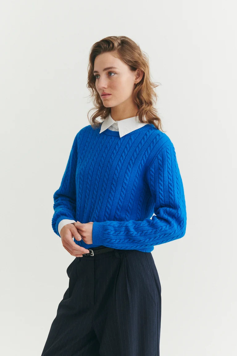 SELEM KAÐLAPEYSA O-NECK DIRECTOIRE BLUE
