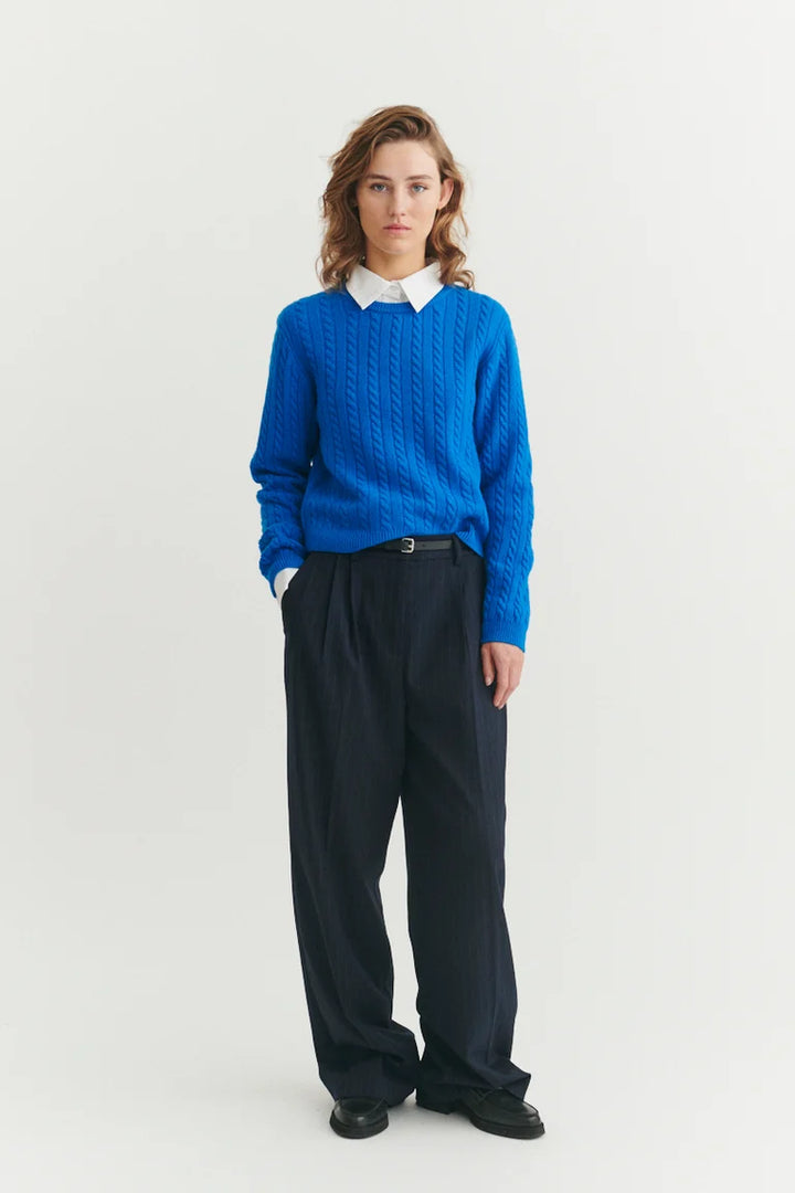 SELEM KAÐLAPEYSA O-NECK DIRECTOIRE BLUE