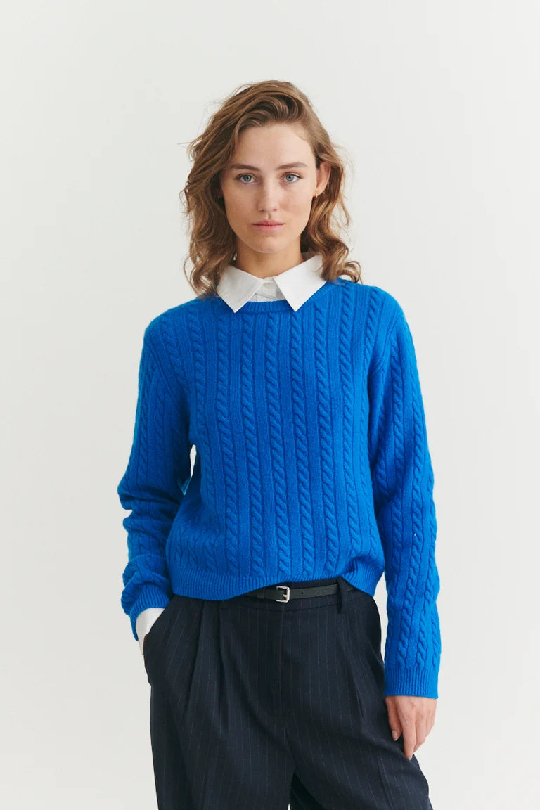 SELEM KAÐLAPEYSA O-NECK DIRECTOIRE BLUE