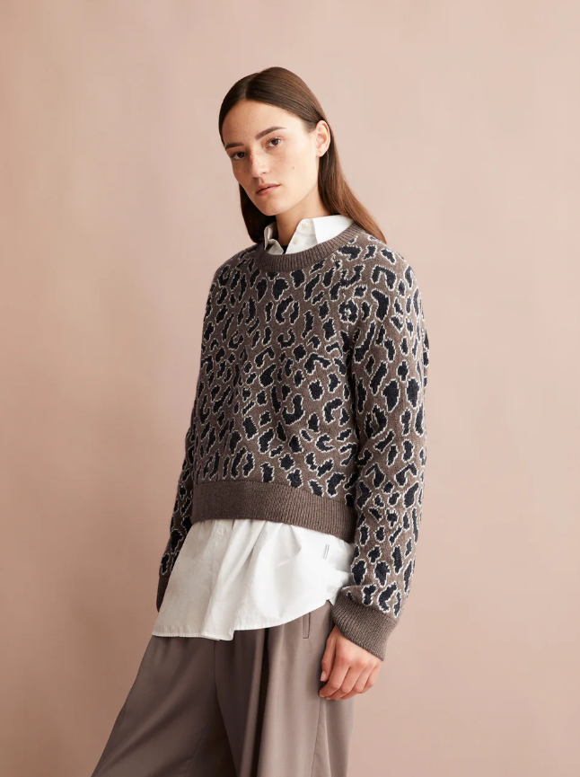 DILIRIAA REGLANA PEYSA LEOPAA WALNUT CREAM