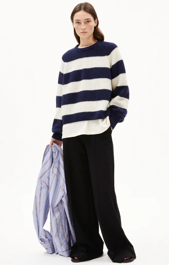 KAAGI STRIPES PEYSA TINTED NAVY
