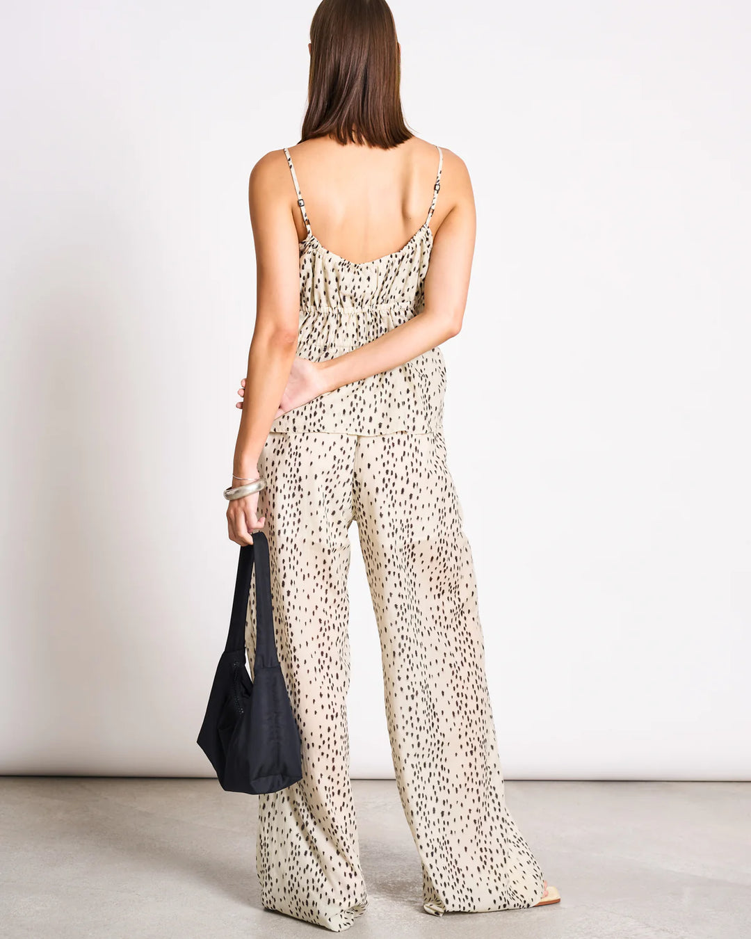 SPAGHETTI TIE TOP EBUR TOPPUR DALMATIAN DOTS