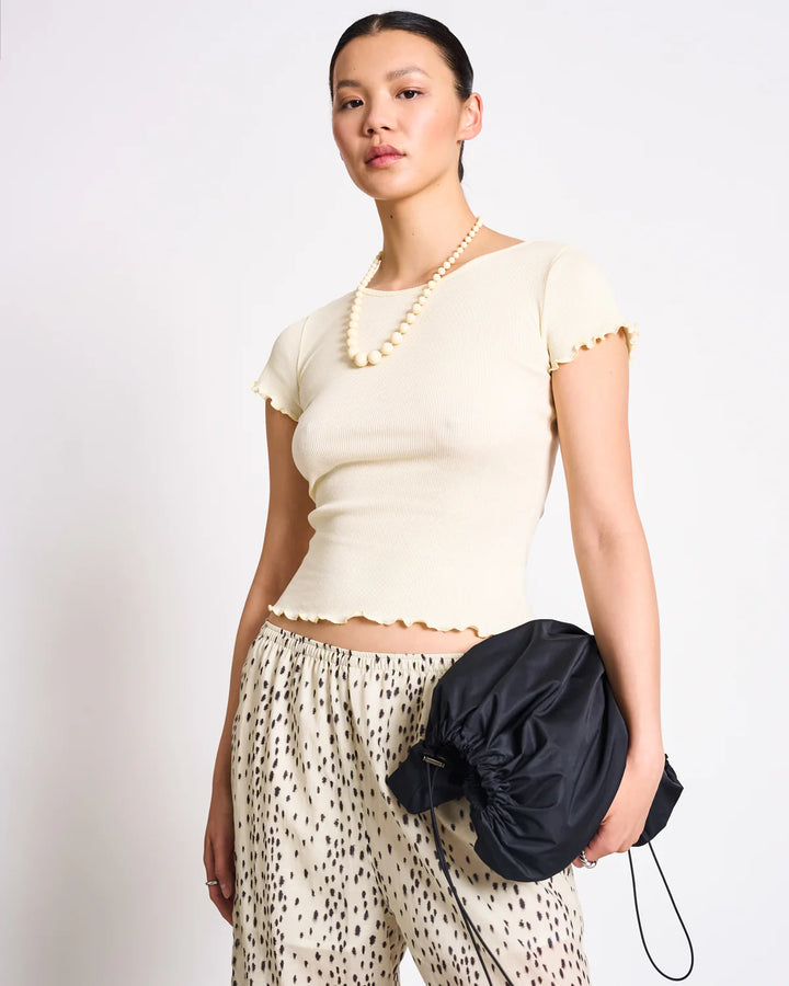 ORIGAN WIDE COTTON PANTS DALMATIAN DOTS