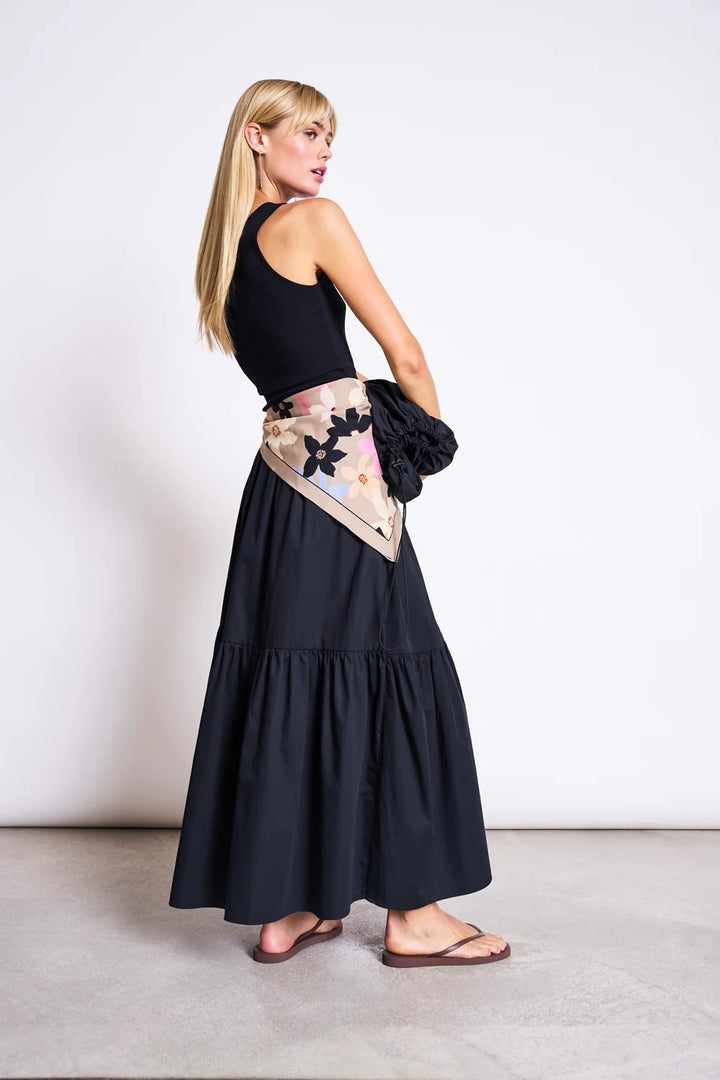 TIGRIS ONE SHOULDER TOP SVARTUR