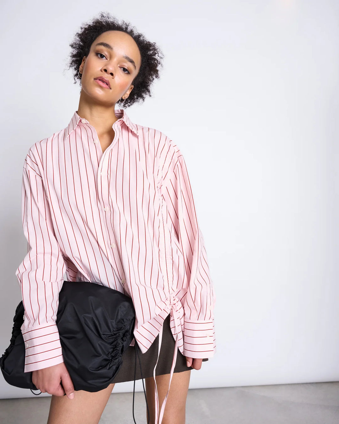 ZIBA SKYRTA PALE PINK STRIPED