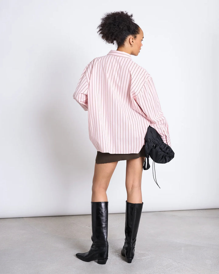 ZIBA SKYRTA PALE PINK STRIPED
