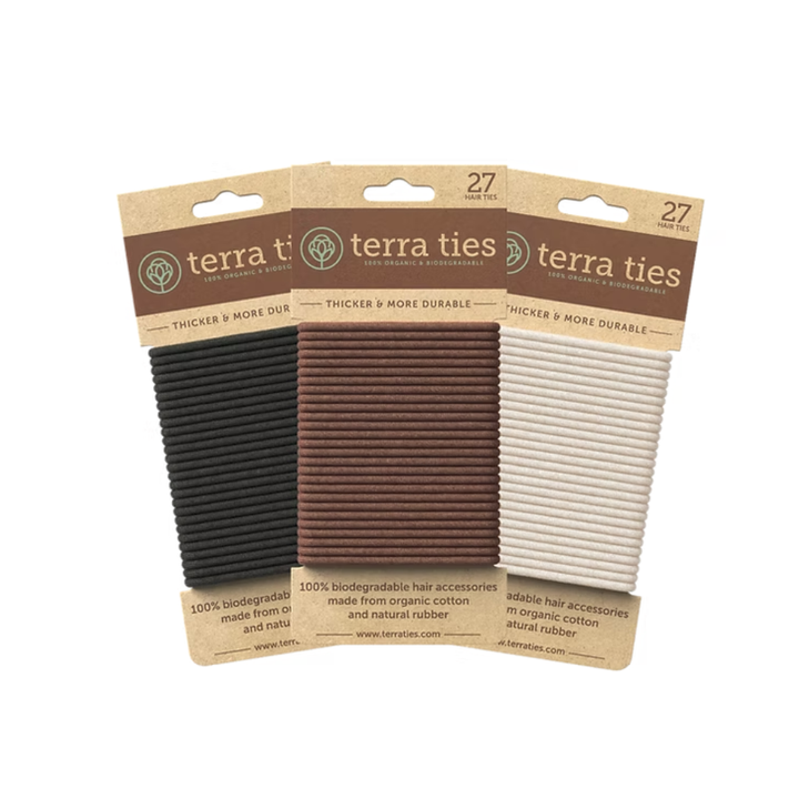 Hárteygjur úr náttúrulegu gúmmí - 27 stk svartar