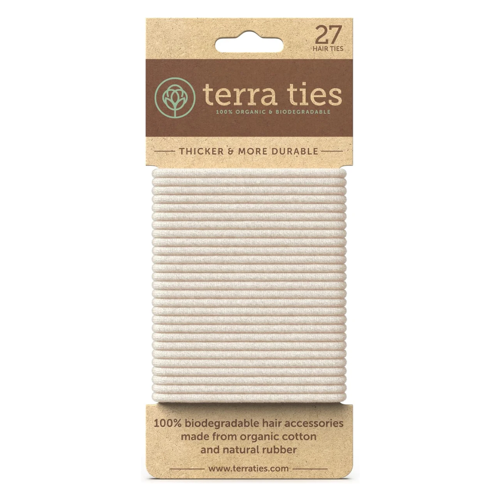 Hárteygjur úr náttúrulegu gúmmí - 27 stk beige