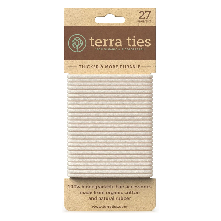 Hárteygjur úr náttúrulegu gúmmí - 27 stk beige