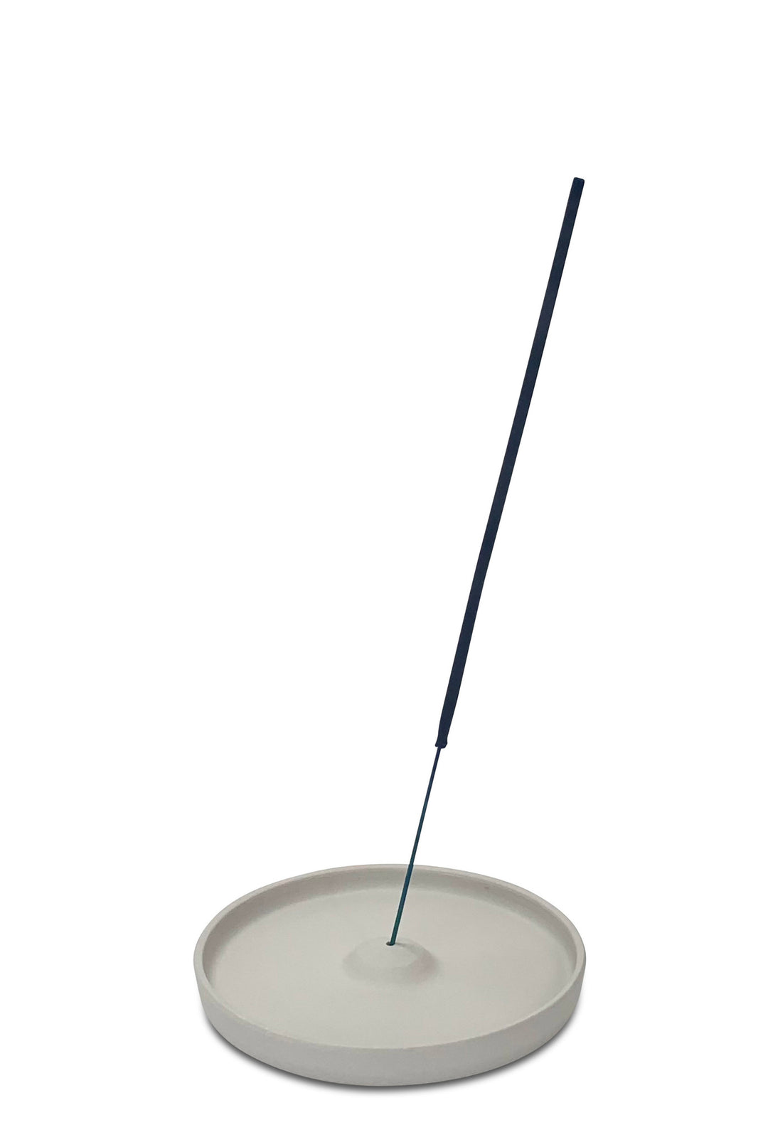 Reykelsisdiskur úr keramik - ljósgrár