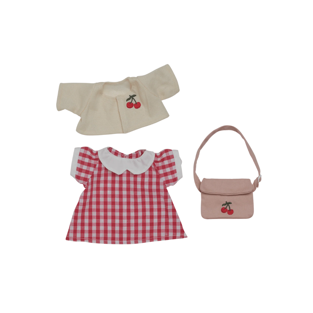 Cherry Gingham Outfit Set - Dinkum Dolls