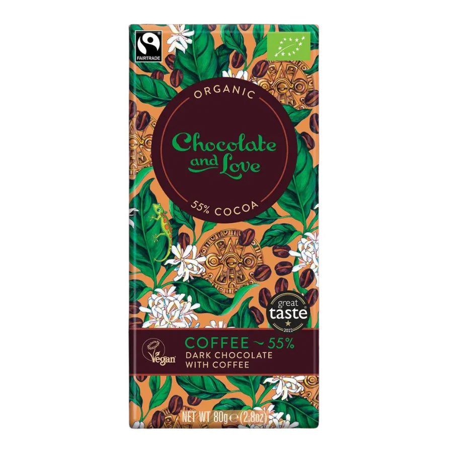 Dark chocolate with coffee 55% Chocolate and Love