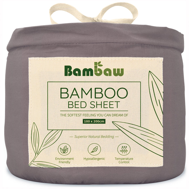 Bambus Lak / Fitted Sheet - Dark Grey