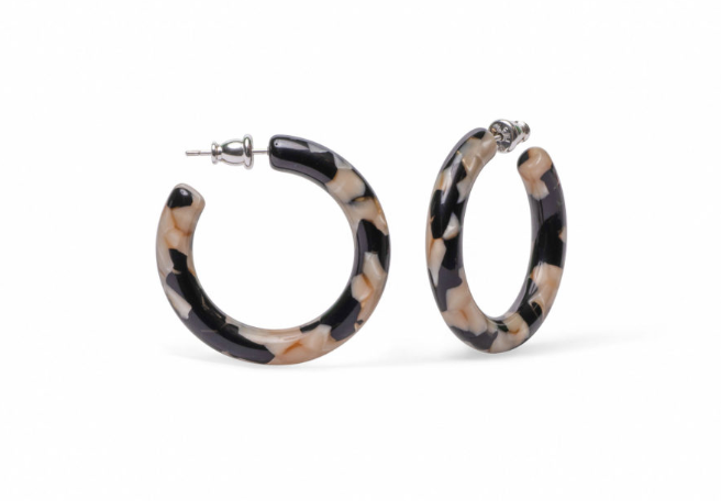 CRESCENT HOOPS 35MM CALICO